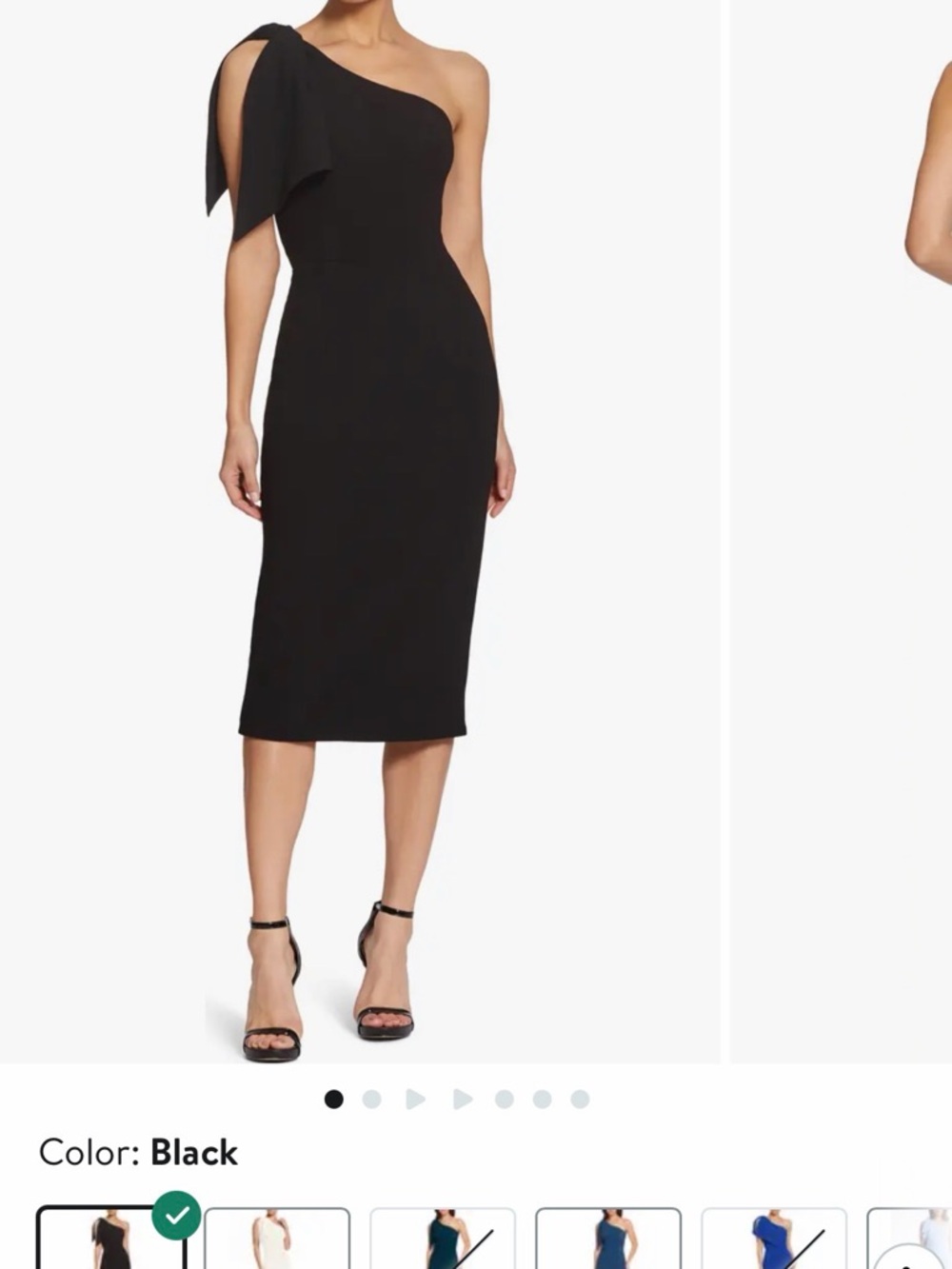 Dress the Population - Tiffany One-Shoulder Midi Dress (large) - Picture 10 of 11